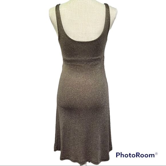 Michael Stars metallic surplice sleeveless stretch tank dress - Picture 5 of 7